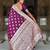 Wine elegant art silk woven saree with rich zari border