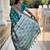 Rama green elegant art silk woven saree with rich zari border