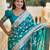 Rama green elegant art silk woven saree with rich zari border