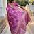 Onion pink elegant art silk woven saree with rich zari border