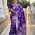 Purple elegant art silk woven saree with rich zari border