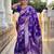 Purple elegant art silk woven saree with rich zari border