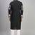 black embroidered silk kurta pant set for men