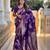 Wine elegant art silk woven saree with rich zari border