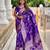 Purple elegant art silk woven saree with rich zari border