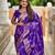 Purple elegant art silk woven saree with rich zari border