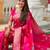 Pink elegant art silk woven saree with rich zari border
