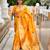 Yellow elegant art silk woven saree with rich zari border