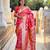 Pink elegant art silk woven saree with rich zari border