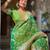 Green elegant art silk woven saree with rich zari border