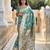 Green elegant art silk woven saree with rich zari border