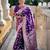 Purple elegant art silk woven saree with rich zari border
