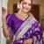 Purple elegant art silk woven saree with rich zari border