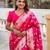 Pink elegant art silk woven saree with rich zari border