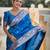 Sky blue elegant art silk woven saree with rich zari border