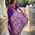 Violet elegant art silk woven saree with rich zari border