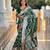 Green elegant art silk woven saree with rich zari border