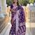 Purple elegant art silk woven saree with rich zari border