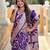 Purple elegant art silk woven saree with rich zari border