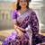 Purple elegant art silk woven saree with rich zari border