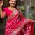 Pink elegant art silk woven saree with rich zari border
