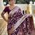 Wine elegant art silk woven saree with rich zari border