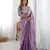 Lavender thread sequence organza silk party wear saree