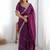 Wine thread sequence organza silk party wear saree