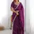 Wine thread sequence organza silk party wear saree