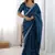 Rama thread sequence organza silk party wear saree