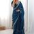Rama thread sequence organza silk party wear saree