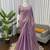 Lavender  sequence beds work organza silk party wear saree