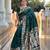 Green elegant art silk woven saree with rich zari border