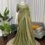 Mehendi sequence beds work organza silk party wear saree