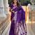 Purple elegant art silk woven saree with rich zari border
