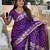 Purple elegant art silk woven saree with rich zari border