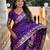 Purple elegant art silk woven saree with rich zari border