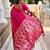 Pink elegant art silk woven saree with rich zari border