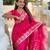 Pink elegant art silk woven saree with rich zari border