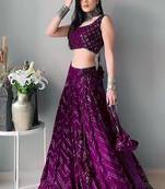 Premium Wine Festive Lehenga Set