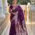 Wine elegant art silk woven saree with rich zari border