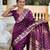 Wine elegant art silk woven saree with rich zari border