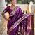 Wine elegant art silk woven saree with rich zari border