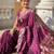 Wine elegant art silk woven saree with rich zari border