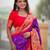 Purple elegant art silk woven saree with rich zari border