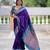 Purple elegant art silk woven saree with rich zari border