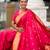 Pink elegant art silk woven saree with rich zari border