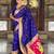 Violet elegant art silk woven saree with rich zari border