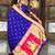 Violet elegant art silk woven saree with rich zari border