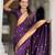 Wine elegant art silk woven saree with rich zari border